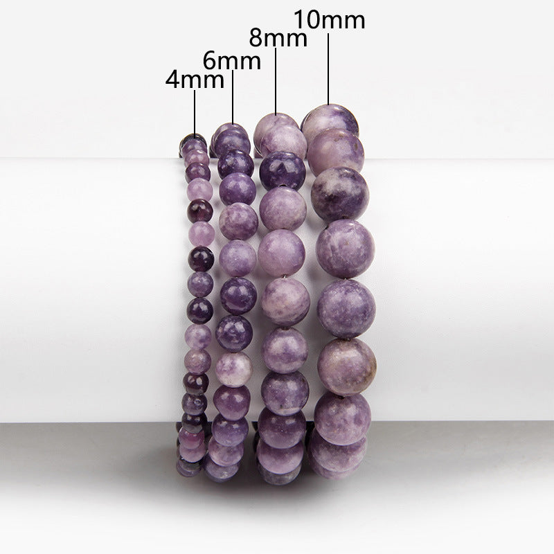 Purple Mica & Agate Volcanic Stone Bracelet