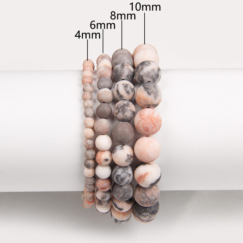 Purple Mica & Agate Volcanic Stone Bracelet