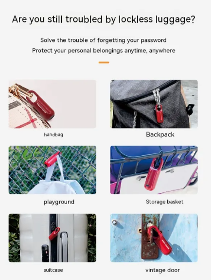 USB Charging Fingerprint Lock For Bags