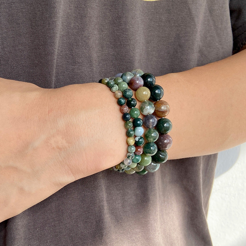 Purple Mica & Agate Volcanic Stone Bracelet