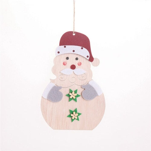Wood Christmas Tree Hanging Decor Elk Pendant Deer