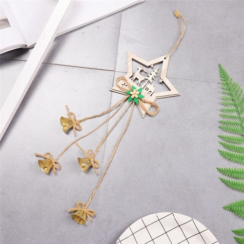 Wood Christmas Tree Hanging Decor Elk Pendant Deer