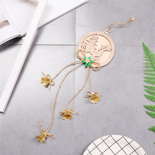 Wood Christmas Tree Hanging Decor Elk Pendant Deer