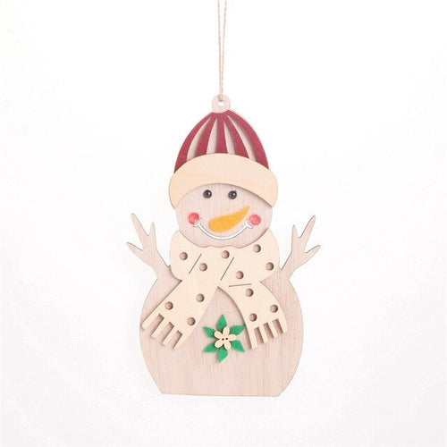 Wood Christmas Tree Hanging Decor Elk Pendant Deer