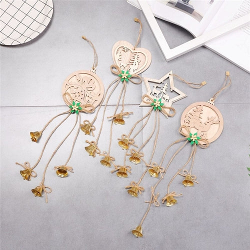 Wood Christmas Tree Hanging Decor Elk Pendant Deer
