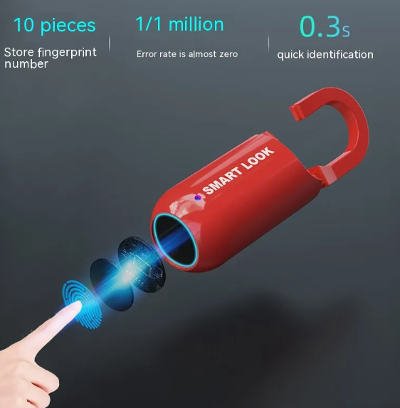 USB Charging Fingerprint Lock For Bags