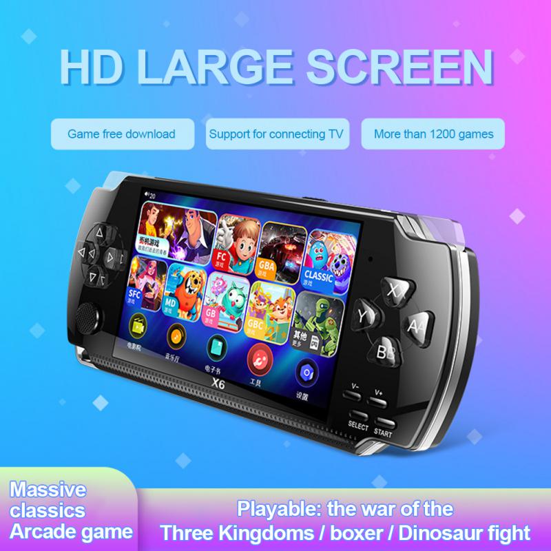 X6 Handheld Portable Game Console with 1500 Games