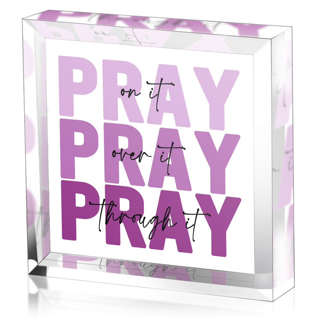 zaxek Purple Christian Gifts for Women -Religious Plaques Christian Woman Decor Gifts - Modern Home Office Kids Room Bathroom Bedroom
