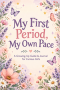 Lavender butterfly cover for My First Period, My Own Pace